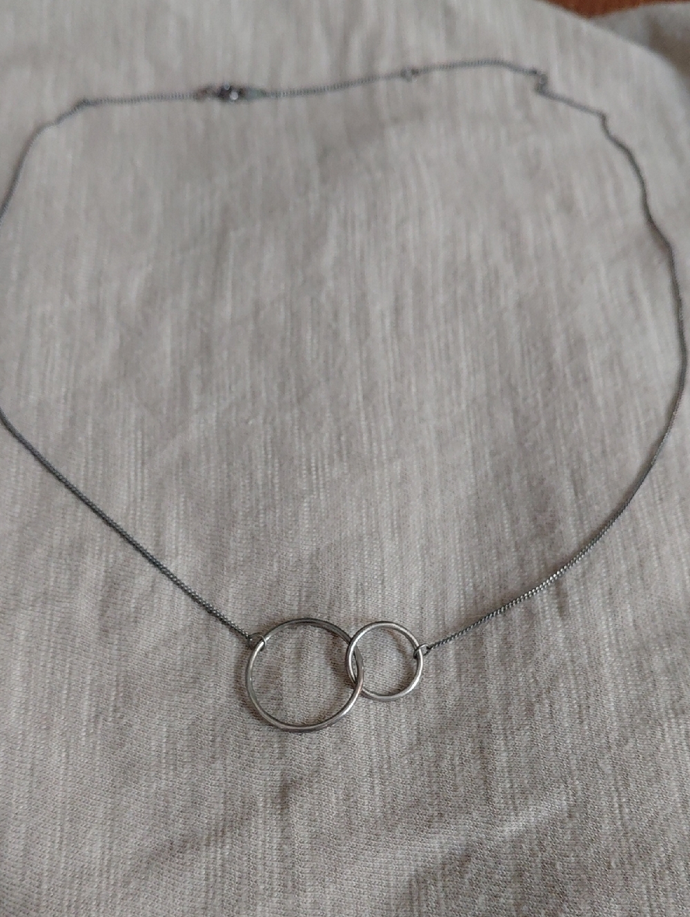 925 Eternal Ring Necklace 16-18 inches.
